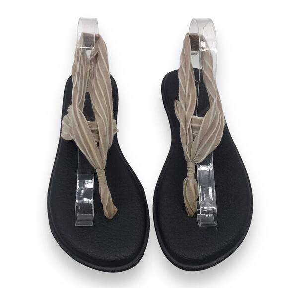 SANUK Yoga Sling Ella Flip Flop Sandals 9 Lightweight Two-Way Stretch Cushioned - Picture 1 of 13